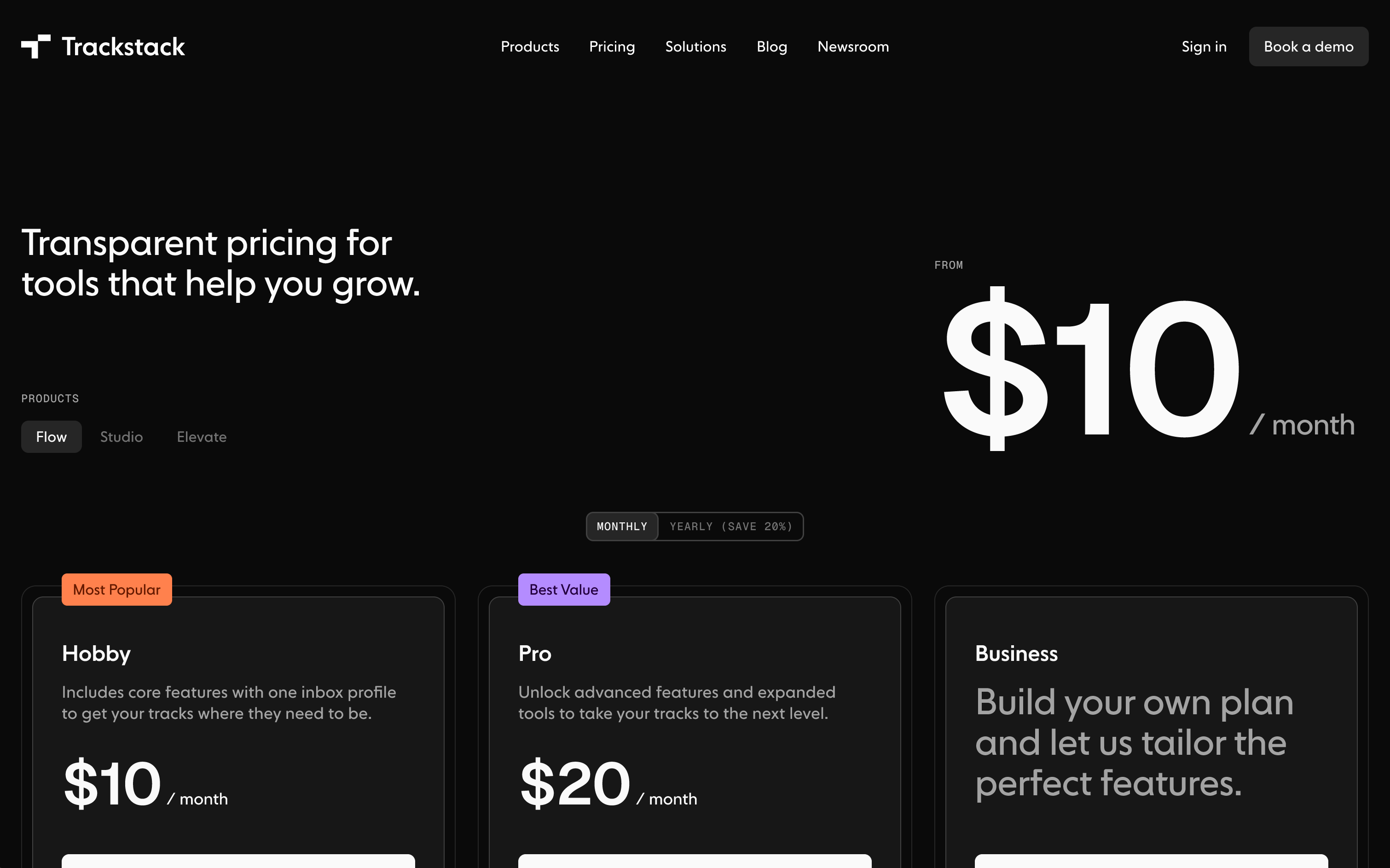 Trackstack Features Flow